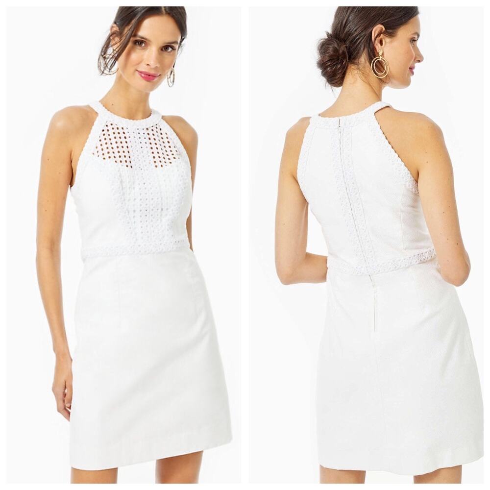 NWT Lilly Pulitzer White Charlize Stretch Shift Dress